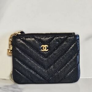NEW - Iconic Black Quilted Clutch / Wristlet
